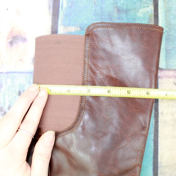 TIMBERLANDKnee High Side Zip Saddle Boots Size 6.5 - Picture 9 of 10